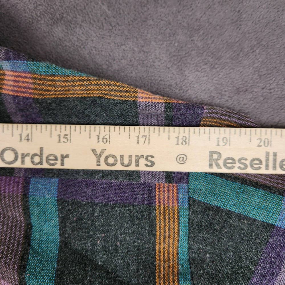 Vintage Country Squire by Block Plaid Flannel Shirt Mens Large Purple Wool Blend - Picture 6 of 9